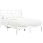 vidaXL Cadre de lit sans matelas blanc bois massif 120x200 cm