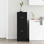 vidaXL Cabinet de Pharmacie Chêne noir 40 x 41 x 118 cm
