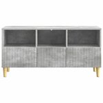 vidaXL Meuble TV 102 x 34 5 x 50 cm Gris béton Bois d'ingénierie