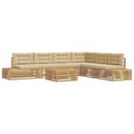 vidaXL 8 pc Ensemble de canapés d'extérieur Polyester Blanc