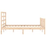 vidaXL Cadre de lit avec tête de lit 120x200 cm bois massif