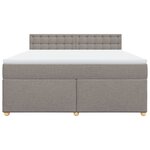 vidaXL Sommier à lattes de lit avec matelas Taupe 180x200 cm Tissu