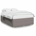 vidaXL Cadre de lit sans matelas taupe 160x200 cm tissu