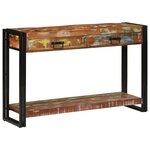 vidaXL Table console Multicolore bois de récupération massif