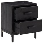 vidaXL Tables de chevet 2 Pièces Noir 36x30x45 cm Bois de pin massif