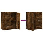 vidaXL Buffets 2 Pièces chêne fumé 60x31x70 cm bois d'ingénierie