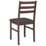vidaXL Chaises à manger coussins 2 Pièces marron bois massif caoutchouc
