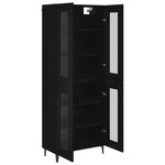 vidaXL Haut Armoire Chêne noir 69 5 x 34 x 180 cm Bois d'ingénierie