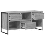 vidaXL Meuble TV Gris Sonoma 100 x 36 x 49 5 cm Bois d'ingénierie