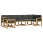 vidaXL Ensemble de canapés d'extérieur 7 pc Blanc et anthracite