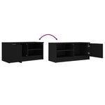 vidaXL Meubles TV 2 Pièces Noir 80x35x36 5 cm Bois d'ingénierie