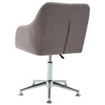 vidaXL Chaises pivotantes à manger lot de 4 taupe tissu