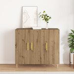 Buffet vidaXL Artisan Chêne 90x34x80 cm Bois d'ingénierie