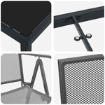 vidaXL Ensemble de salle à manger pour jardin 3 Pièces Anthracite Acier