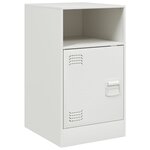 vidaXL Table de chevet blanc 34 5x39x62 cm acier
