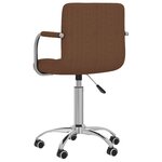 vidaXL Chaise pivotante de bureau Marron Tissu