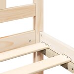 vidaXL Cadre de lit sans matelas 135x190 cm bois massif