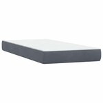 vidaXL Sommier à lattes de lit et matelas gris foncé 90x210 cm velours