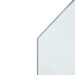 vidaXL Plaque en verre de cheminée Transparent 100 x 50 cm Verre