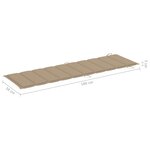 vidaXL Chaise longue avec coussin Gris Bois d'acacia solide