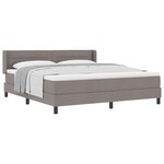 vidaXL Lit à ressorts avec matelas Taupe 200 x 180 cm Polyester