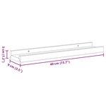 vidaXL Étagères murales 4 Pièces Gris béton 40x9x3 cm