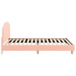 vidaXL Cadre de lit pour enfants avec tête de lit Rose 90 x 190 cm
