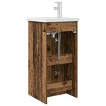 vidaXL Meuble de salle de bain avec évier Bois ancien