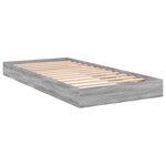 vidaXL Cadre de lit sonoma gris 90x200 cm bois d'ingénierie