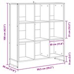vidaXL Bibliothèque Chêne noir 99 5 x 30 x 108 5 cm Bois d'ingénierie