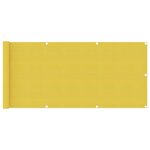 vidaXL Écran de balcon Jaune 75x400 cm PEHD