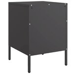 vidaXL Tables de chevet 2 Pièces noir 36x39x50 5 cm acier