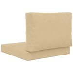 vidaXL Coussin de canapé d'extérieur 2 Pièces Beige Polyester