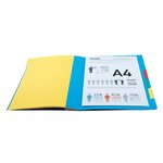 Trieur Harmonika® À Fenêtres Avec Élastiques Véritable Carte Lustrée 6 Compartiments - Bleu - X 8 - Exacompta