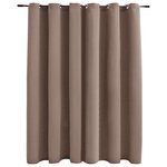 vidaXL Rideau occultant avec anneaux en métal Taupe 290x245 cm