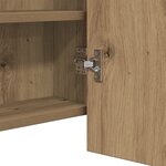 vidaXL Armoire Miroir LED Chêne Artisanal 100x12x45 cm Bois d'ingénierie