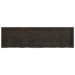 vidaXL Dessus de table marron foncé bois chêne massif traité