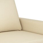vidaXL Canapé à 3 places Crème 180 cm Tissu
