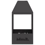 vidaXL brasero Noir 50x50x100 cm Acier