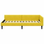vidaXL Cadre de lit d'angle Jaune 80 cm x 200 cm tissu