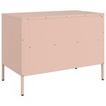 vidaXL Meuble TV rose 68x39x50 5 cm acier