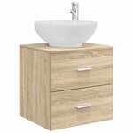 vidaXL Vanité de lavabo mural Chêne Sonoma 49 5 x 44 5 x 66 5 cm