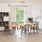 vidaXL Pieds de table à manger en U 3 pièces Blanc 100 x (72-73) cm Acier