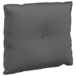 vidaXL Coussin de Dos Gris foncé 60 x 19 x 50 cm tissu