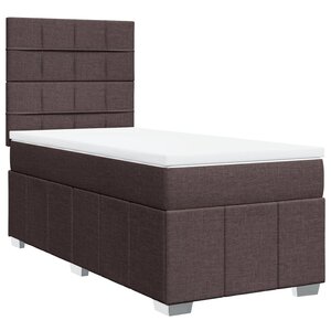 vidaXL Sommier à lattes de lit avec matelas Marron foncé 80x200 cm