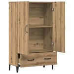 vidaXL Buffet chêne artisanal 70x31x115 cm bois d'ingénierie