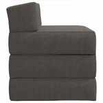 vidaXL Canapé-lit pliable Gris foncé 200 x 70 x 10 cm
