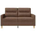 vidaXL Canapé à 2 places Marron 120 cm Tissu