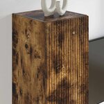 vidaXL Meuble TV mural Montage mural 2 Pièces Chêne fumé 30 x 31 x 100 cm