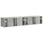vidaXL Meuble TV mural 2 Pièces Béton 60 x 31 x 29.5 cm Bois d'ingénierie